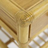 Set of 2 rattan bedside tables, Dux, Sweden, 1960