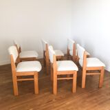 6 restored Maison Regain elm chairs