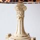 Pair of large painted wood table lamps. Spain, circa 1970s