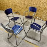 Set of 4 Gaston Viort armchair chairs
