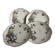 4 flat plates - Limoges porcelain, nature