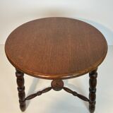 Turned wood coffee table by Charles Dudouyt