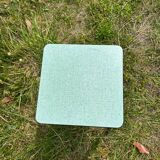 Formica table with 2 chairs and 2 stools