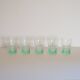 Set of 8 green glasses
