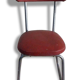 Chaise en skai rouge et métal chromé vintage 1950