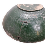 Antique Japanese Wooden Urushi Dough Bowl, from around 1900