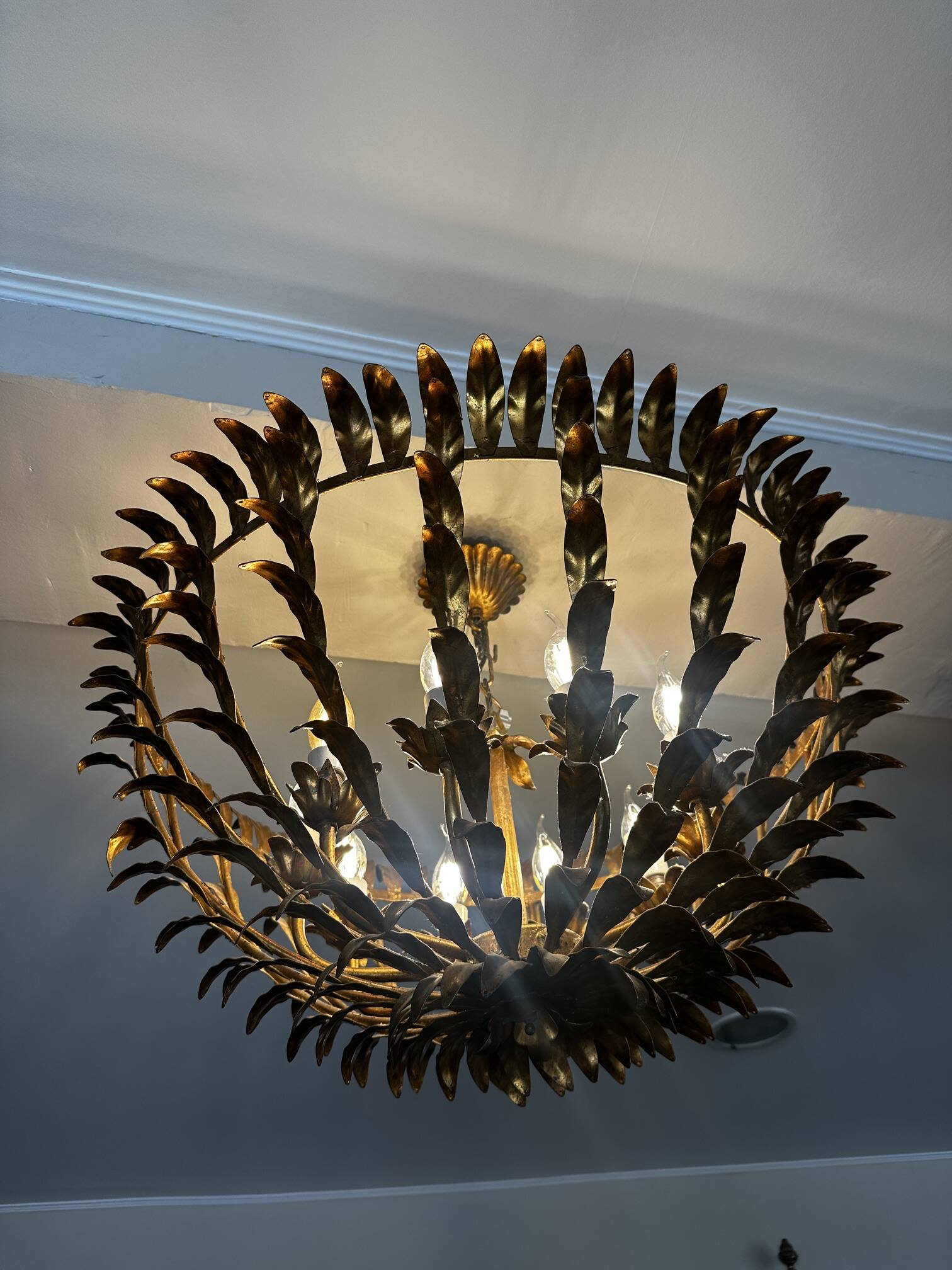 Brass chandelier 1960
