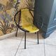 Children's armchair of the 50s in metal and scoubidou