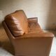 Vintage leather sofa 2 seater convertible caramel color