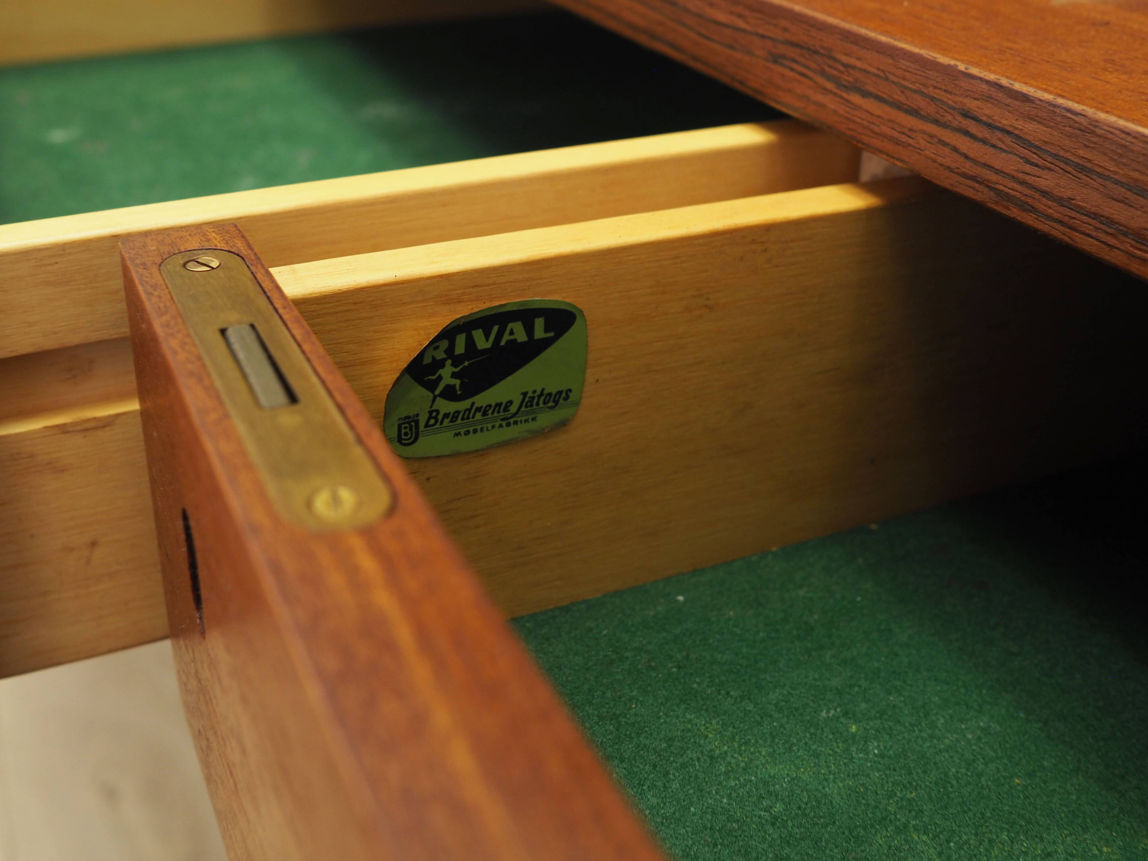 Teak wall unit, Norwegian design, 1960s, designer: Kjell Riise, production: