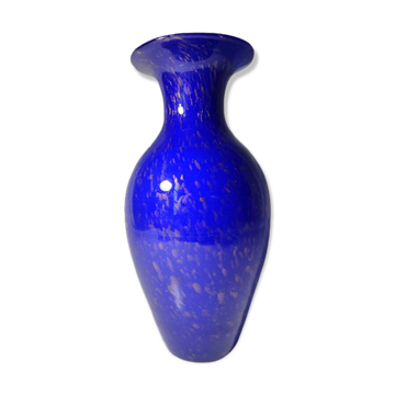 Vase en verre soufflé XXème design
