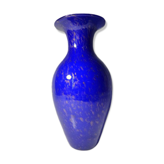 Vase en verre soufflé XXème design
