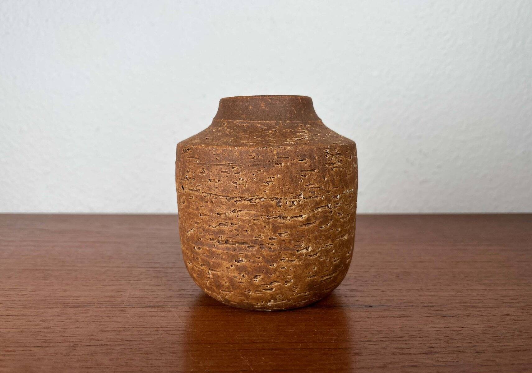 Modern West German ceramic vase from the mid-century by Ü-Keramik Übelacker, 1960s.