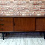 Renovated chest of drawers, Violetta sideboard, 1970s Poland