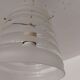 70's pendant light, partially sandblasted molded glass