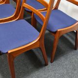 Vintage Danish design teak Dinning chairs by Kai Kristiansen for K  S mobel Denmark