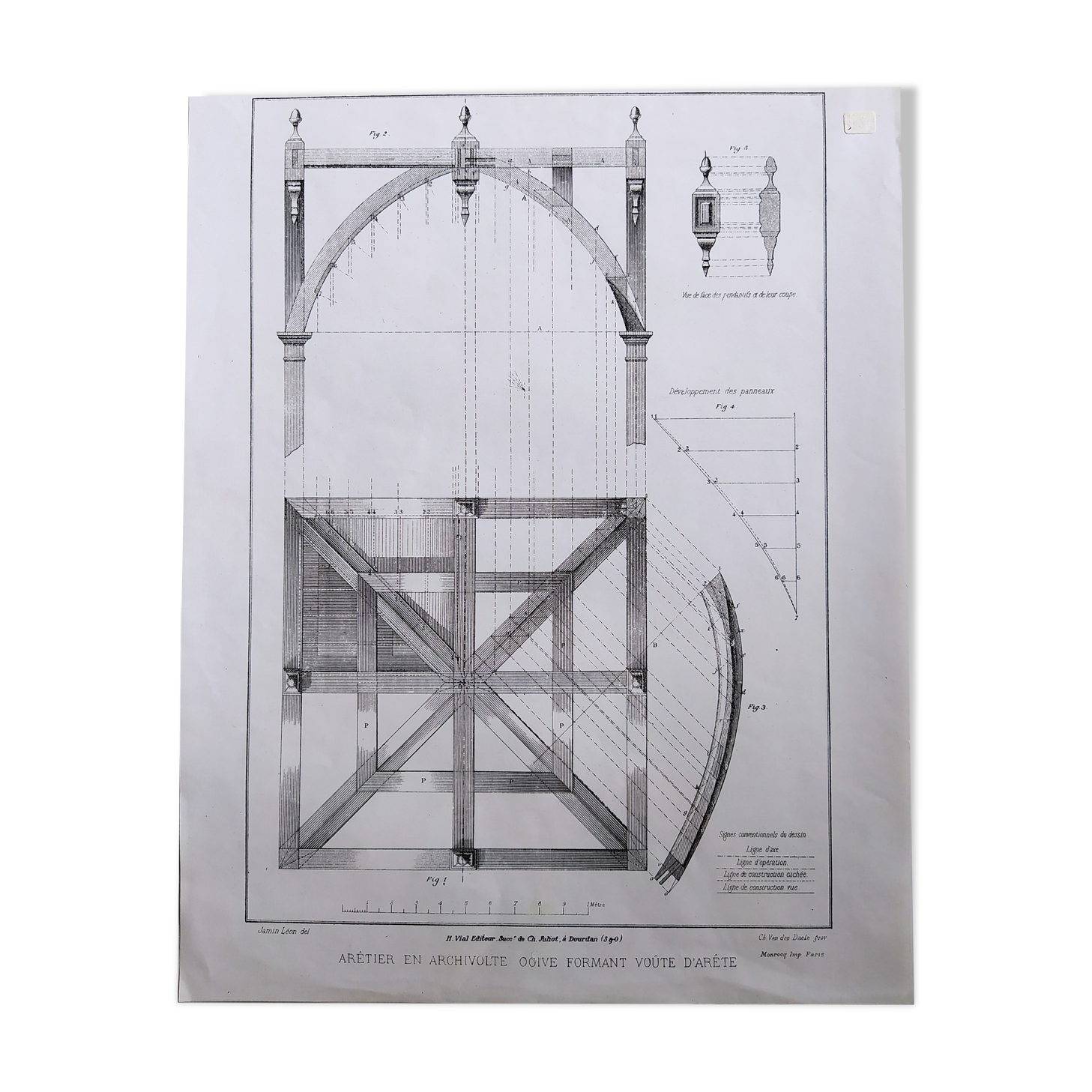 Carpentry board " Arêtier "