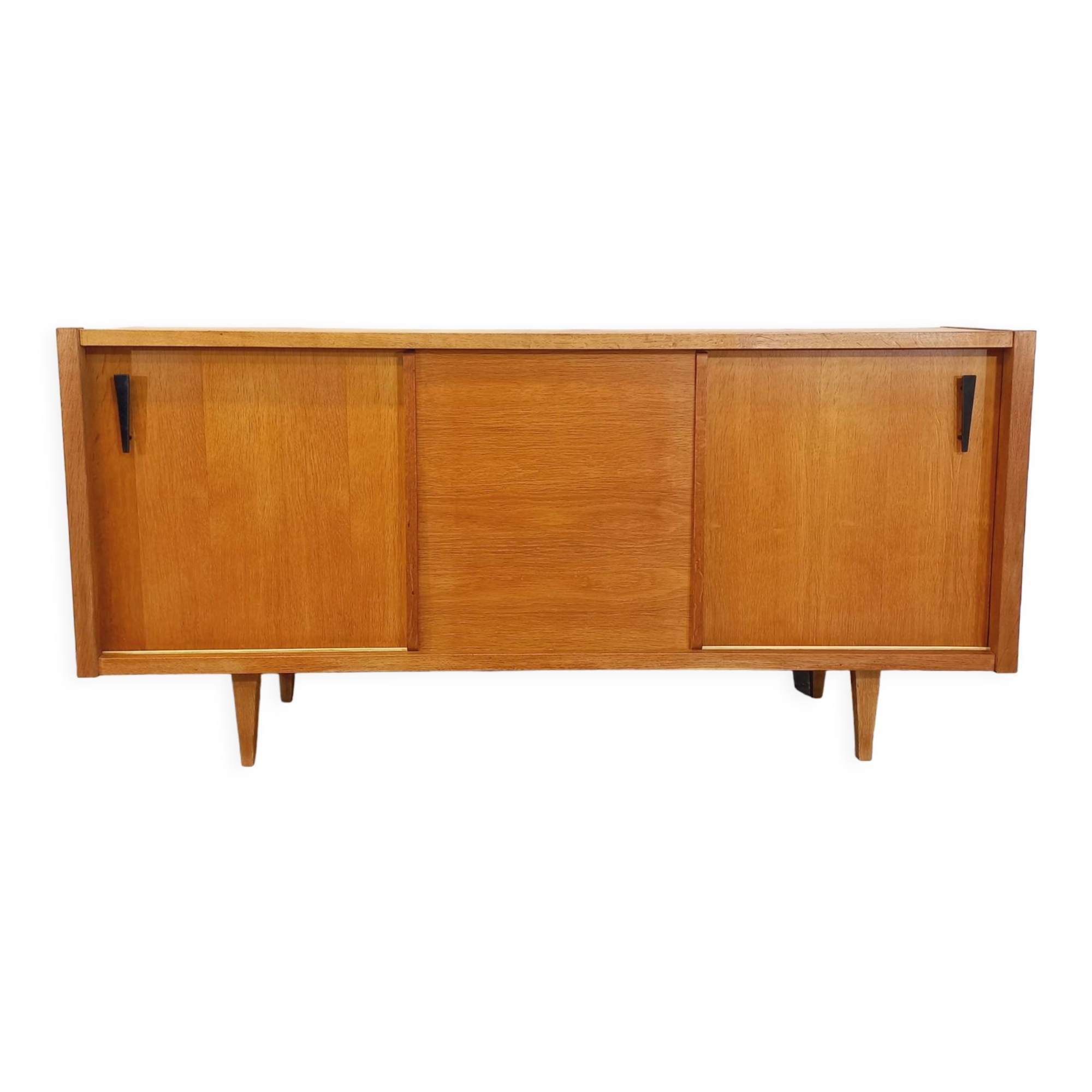 Vintage row in light oak wood from the 60s