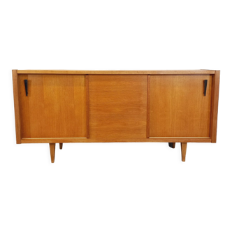 Vintage row in light oak wood from the 60s
