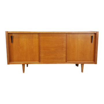 Vintage row in light oak wood from the 60s