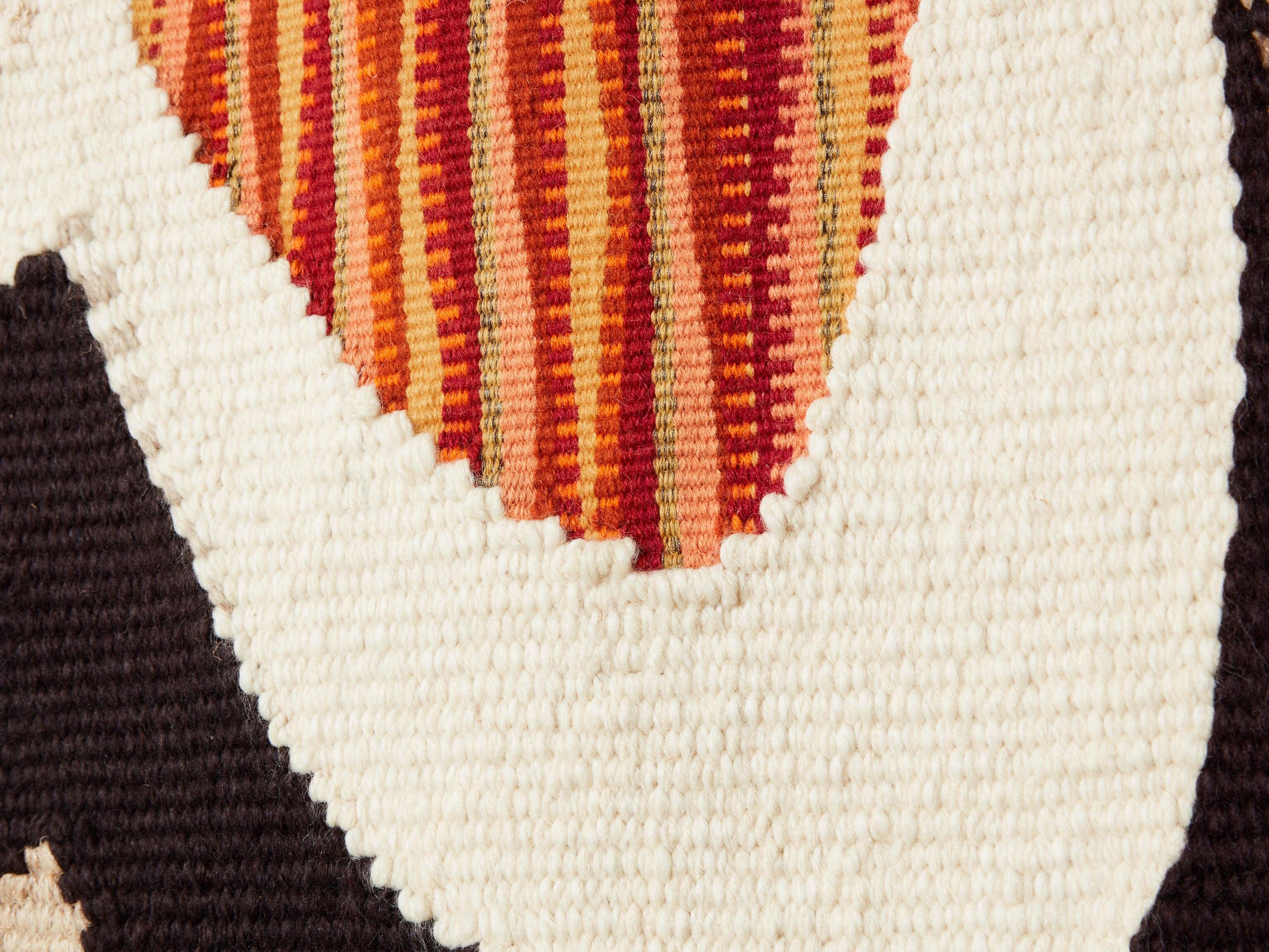 Daniel Drouin woven wool tapestry “Ombre rouge” 1970