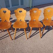 Lot 8 chaises bistrot brasserie chalet déco de montagne