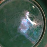 Old flat Gien earthenware slip plate