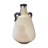 Pansu vase cracked ceramic white art deco circa 1930
