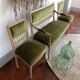Louis XVI bench and chairs