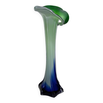 Soliflore Vase Murano Jack In The Pulpit. Arum Flower. In Blown Glass.