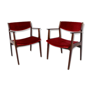 Paire de fauteuils en - 1960
