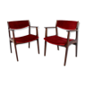 Paire de fauteuils en palissandre, Henning Kjaernulf pour Sorø Stolefabrik, Danemark, 1960