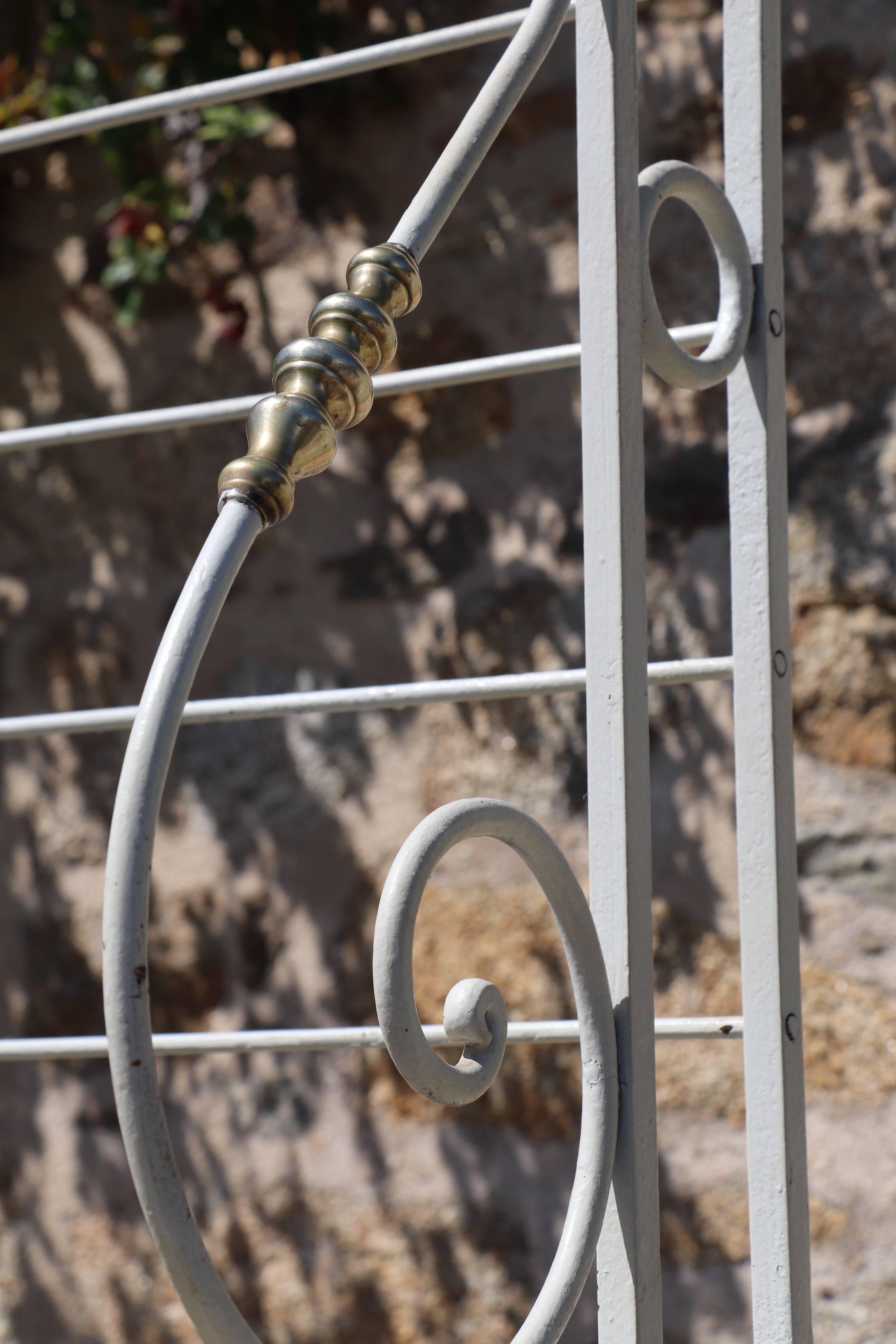 Large baker's shelf, 1950, wrought iron brass