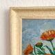 Old oil painting on panel bouquet of flowers