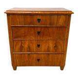 Biedermeier Ebonized Chest of Drawers in Cherry Veneer, South Germany, 1830