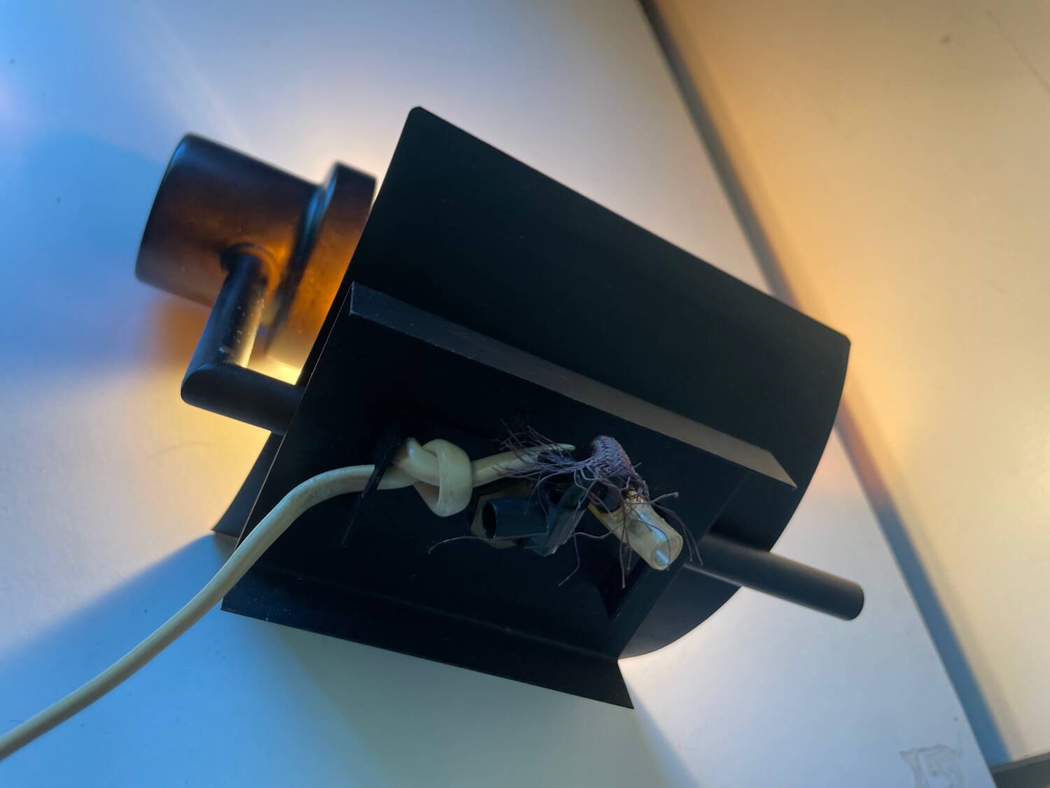 Applique murale Art Déco scandinave en métal/cuivre vintage