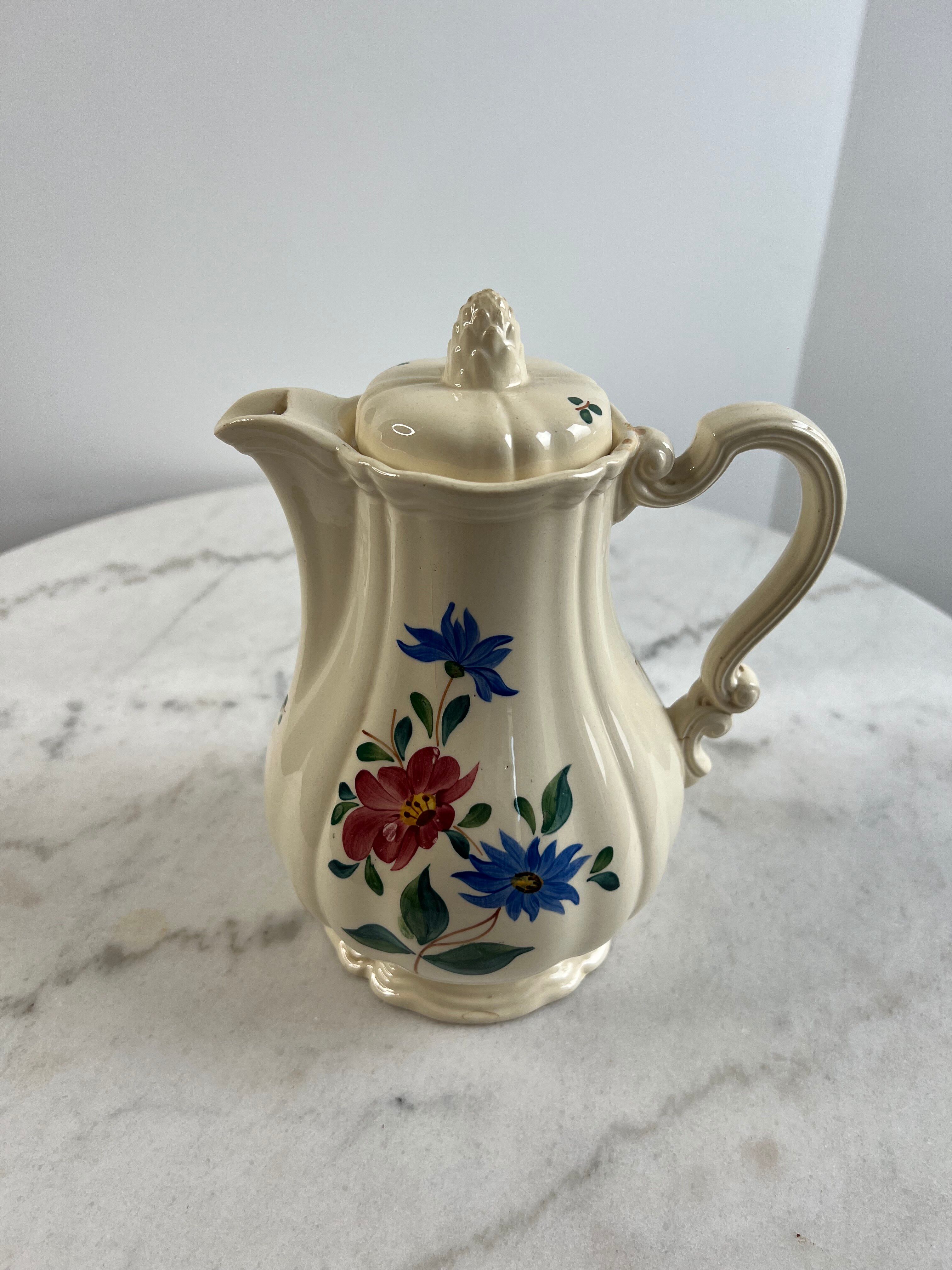 Iron earth teapot Sarreguemines and Digoin