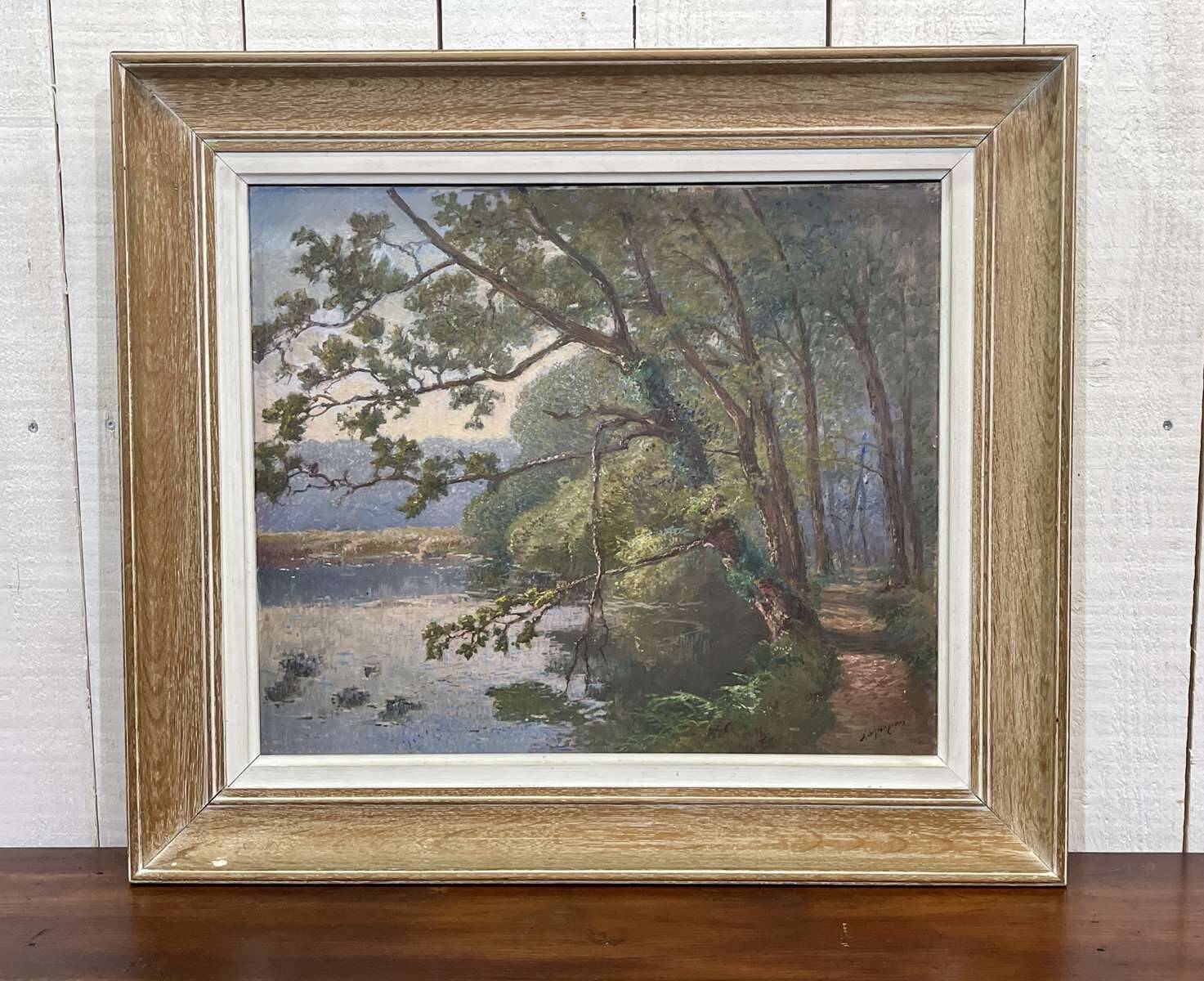 Oil on canvas by Auguste Louis Denis PENGUERN (20th century)