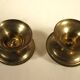 Pair of brass "pique - candle" candlesticks