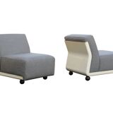 Pair of Amanta armchairs, Mario Bellini, B&B Italia, 1973 - New fabric