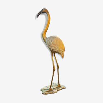 Brass flamingo