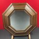 Rustic molded wood mirror 34 cm