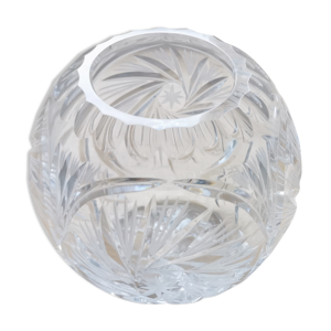 vase boule cristal taillé