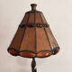 Tiffany Table Lamp Art Nouveau Stained Glass Amber Patinated Base