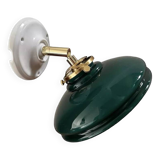 Green opaline wall light