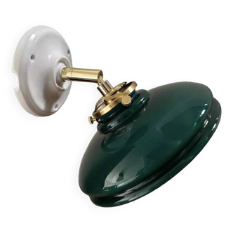 Green opaline wall light