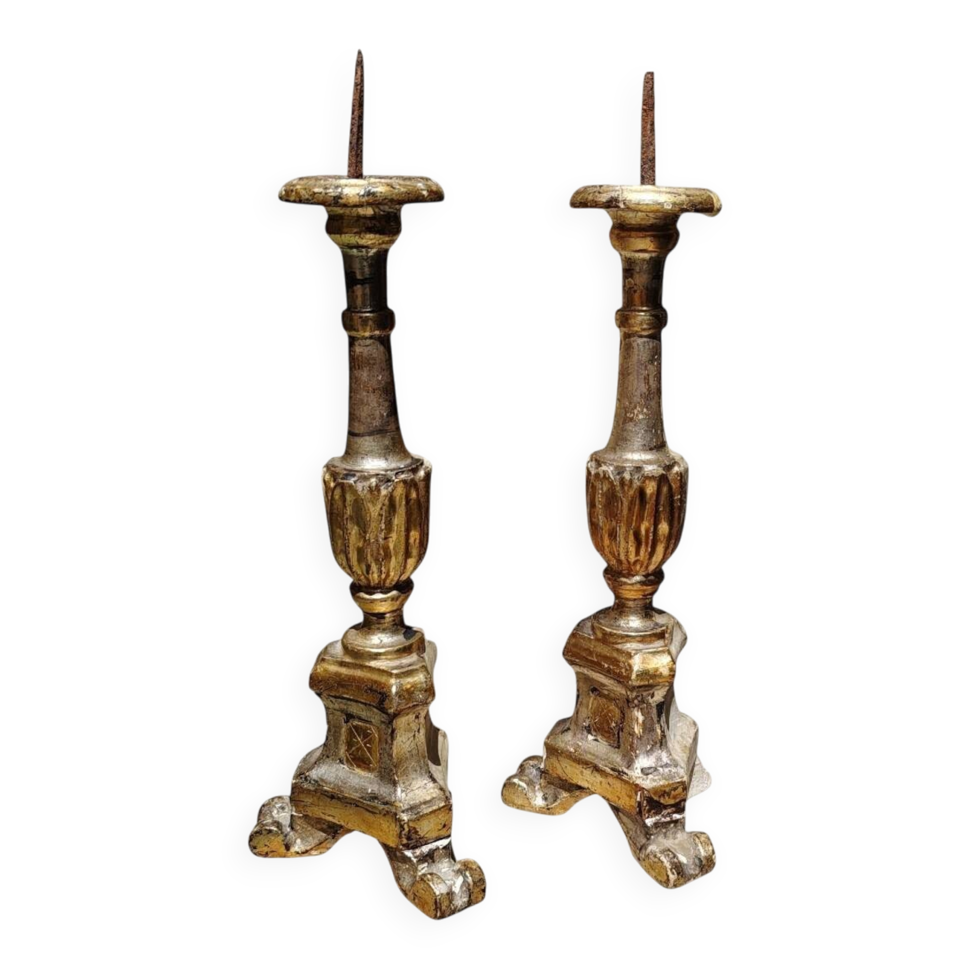 Original Louis XVI silver candlesticks and antiques from Mecca.