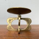 Mid-century brutalist metal candlestick, 1960s
