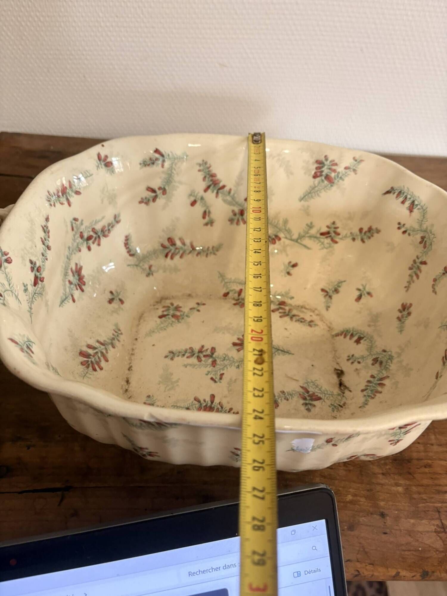Longwy Bruyeres Vegetable Dish Faience Soup Tureen Faience Factory 19th Century Art Nouveau