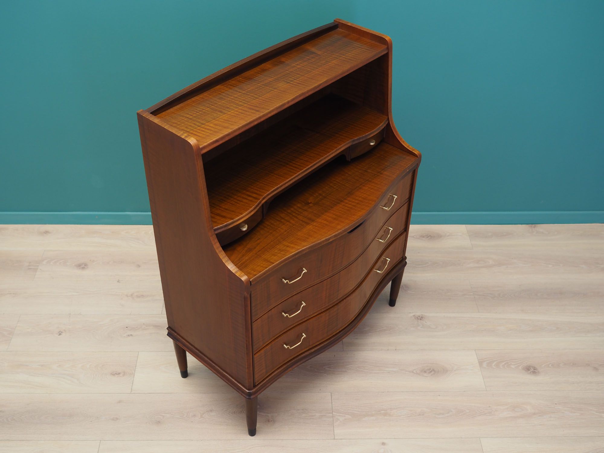 Walnut secretary, Danish design, 60s, made in Denmark